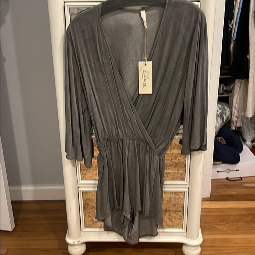 Elan green/ gray romper